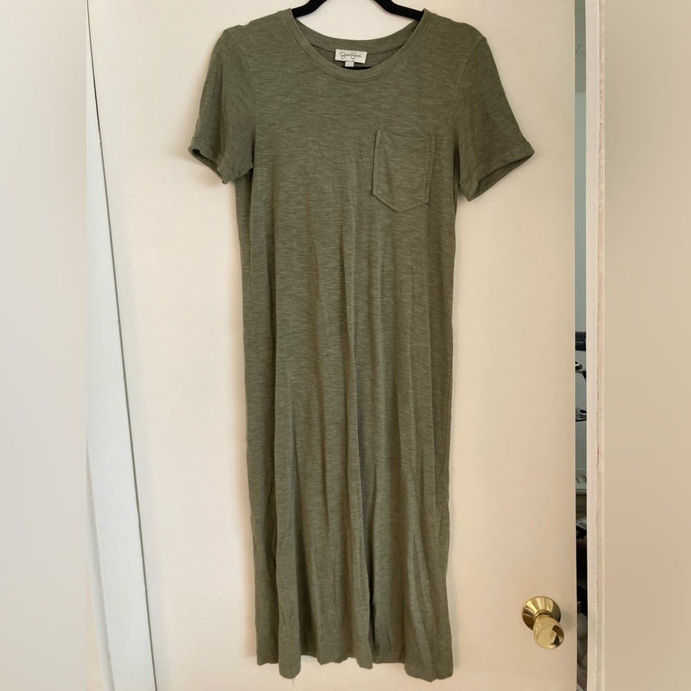 Olive green jessica simpson tee shirt/ lounge dress size xs